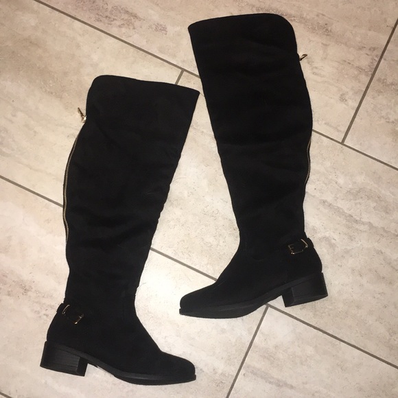 TOP Moda Shoes - Black Knee High Boots